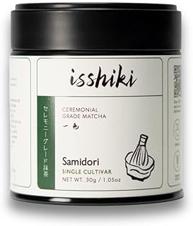 Isshiki Matcha Powder – Premium Ceremonial Grade Samidori Green Tea from Uji, Japan – Exceptional Authentic Japanese Matcha - Quality 30g Tin - 20 Servings