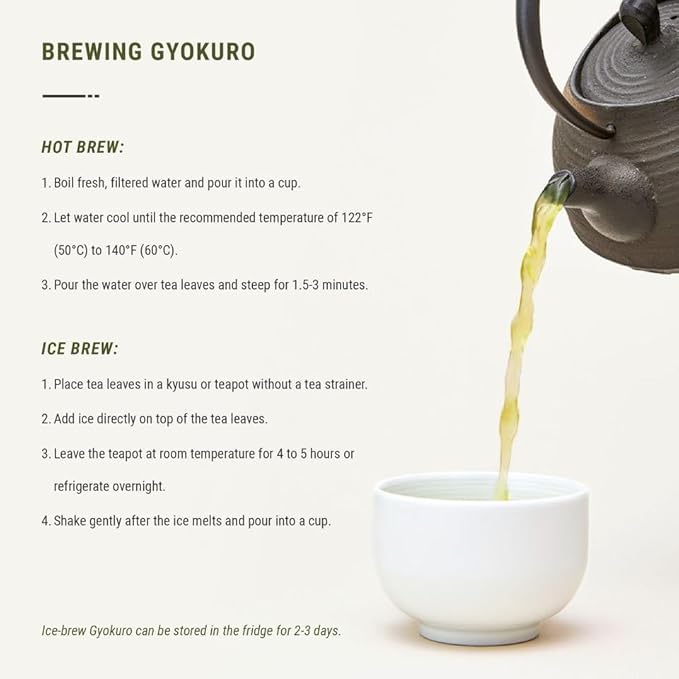 Senbird Premium Gyokuro, Japanese Shade Grown Green Tea - From Kyoto Japan - Imperial Loose Leaf Green Tea In Airtight Tea Tin (1.76oz/50g) (Mikado)