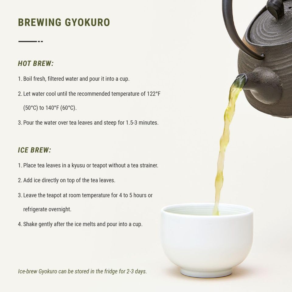 Senbird Premium Gyokuro - Japanese Shade Grown Green Tea - From Kyoto Japan - Imperial Loose Leaf Green Tea In Airtight Tea Tin (1.76oz/50g) (Isshin)