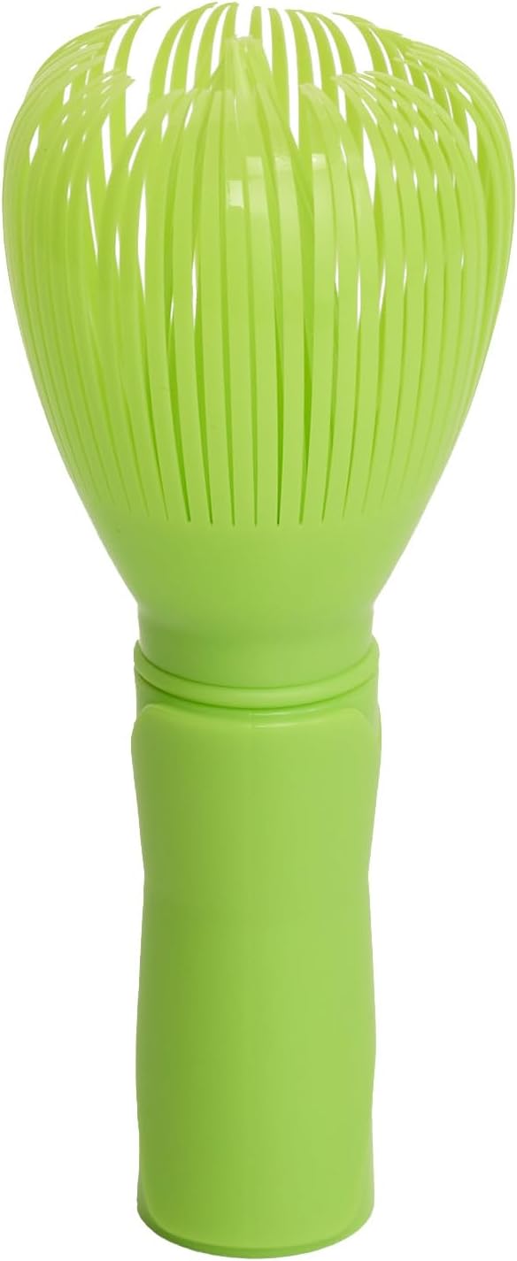 Resin Matcha Whisk - Traditional Japanese Chasen Tea Whisk,Durable Plastic Tea Stirrer & Mixing Tool,No-Stripe Design,Perfect Baking & Utensil Accessories for Tea Lovers（Green）