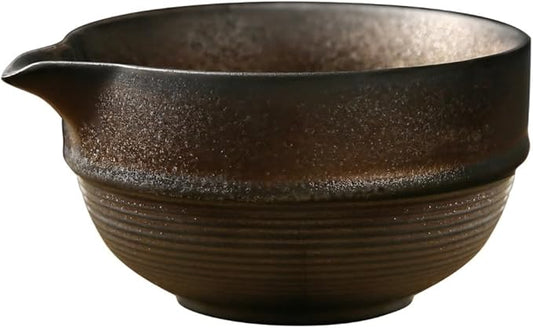 Japanese Matcha Bowl Ceremony Set – Handcrafted Ceramic Chawan with Ripple Texture