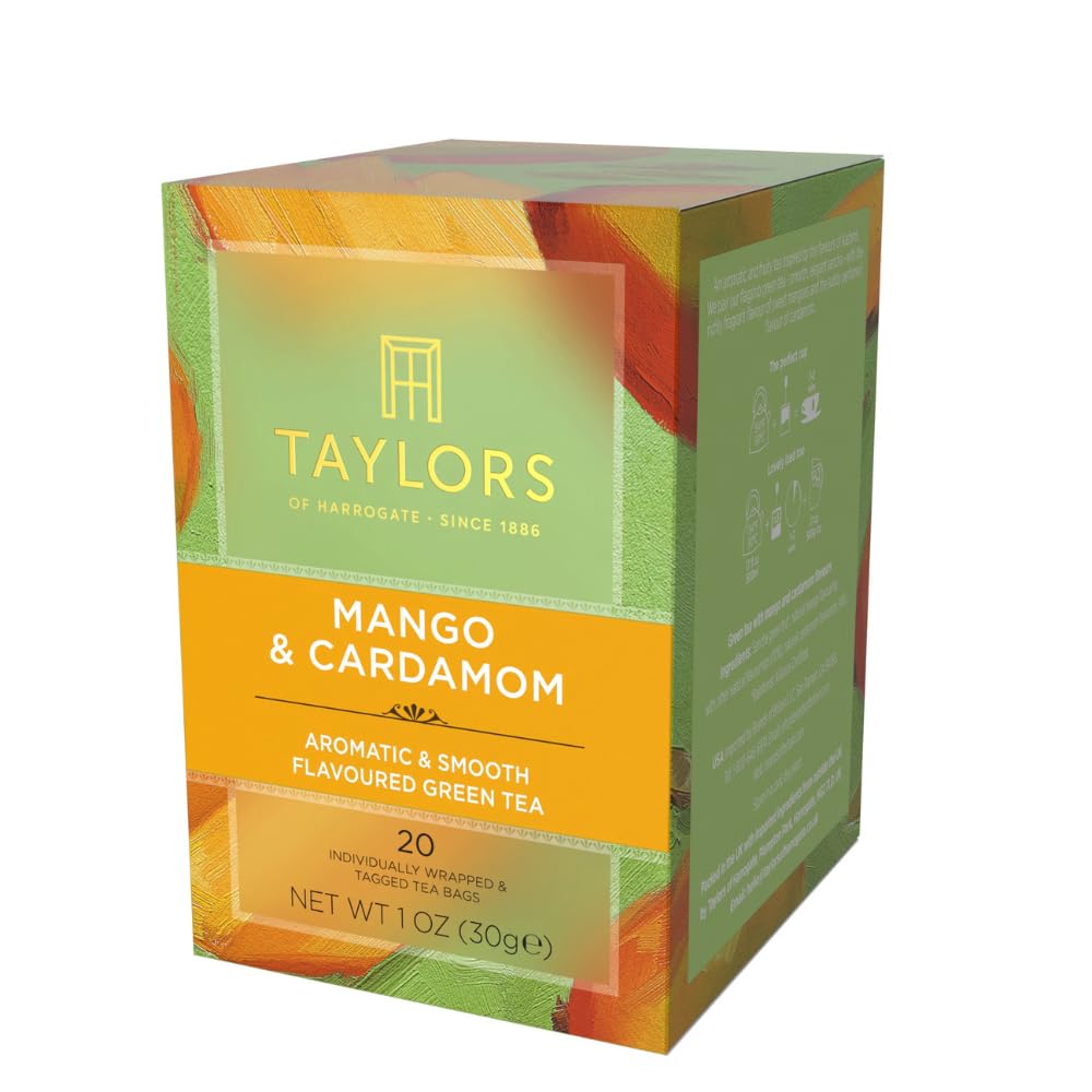 Taylors of Harrogate Mango & Cardamom Green Tea Bags