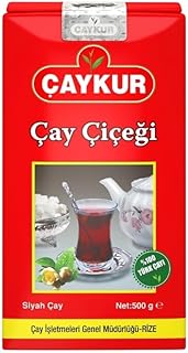 ÇAYKUR Cay Cicegi Turkish Black Tea, Tomurcuk Golden Buds Blend, Naturally Aromatic Loose Leaf, Bright Red Color 500gr / 17.6 Oz