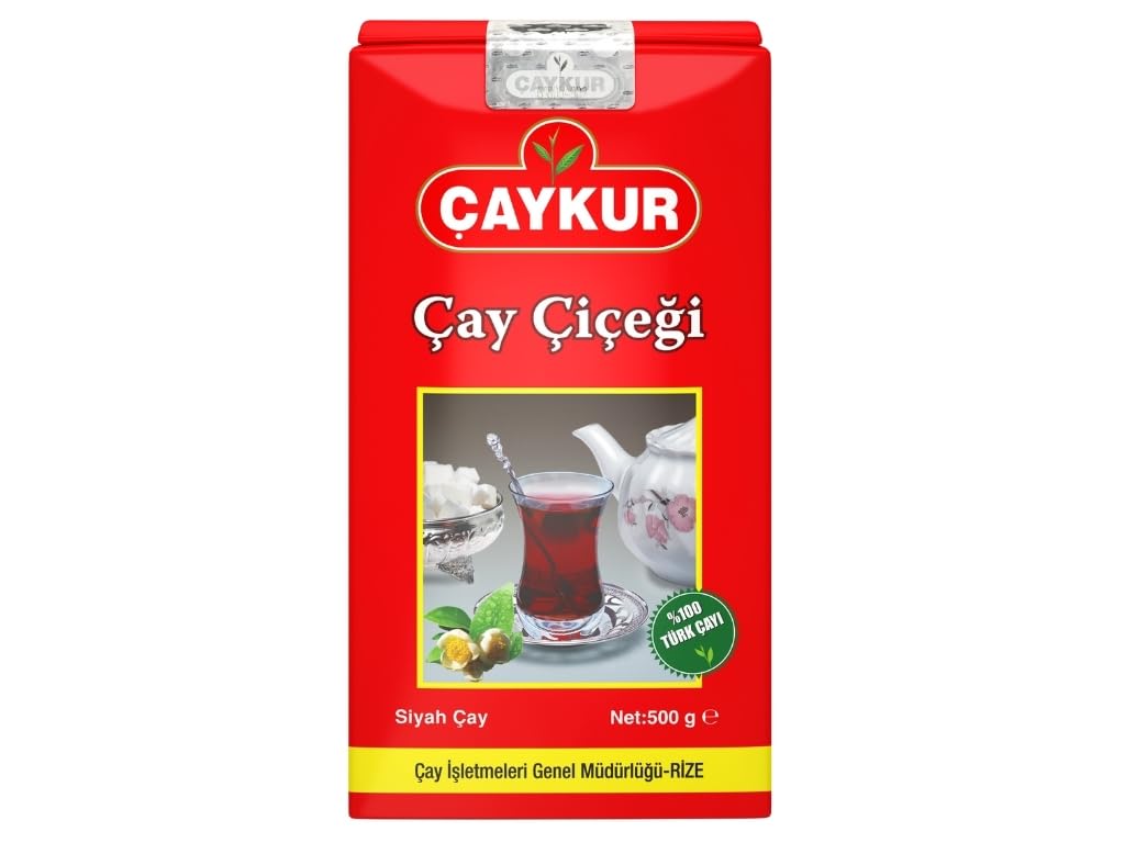 Çaykur Cay Cicegi Turkish Black Tea, Tomurcuk Golden Buds Blend, Naturally Aromatic Loose Leaf, Bright Red Color 500gr / 17.6 Oz