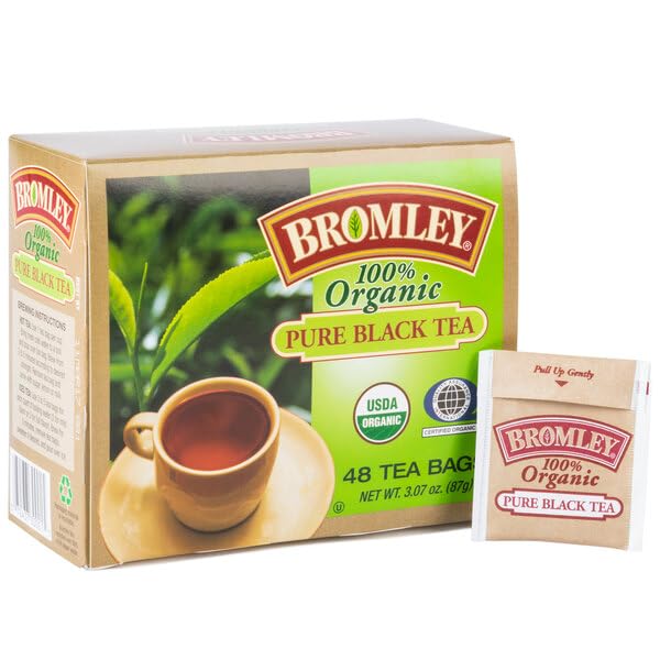 Prompt Prep Bromley Organic Black Tea Bags – 48 Count with Prompt Prep Branded Spoon | Premium Assam Blend | Smooth, Rich Flavor | Non-GMO, Eco-Friendly Sachets | Perfect for Morning Energy & Relaxation