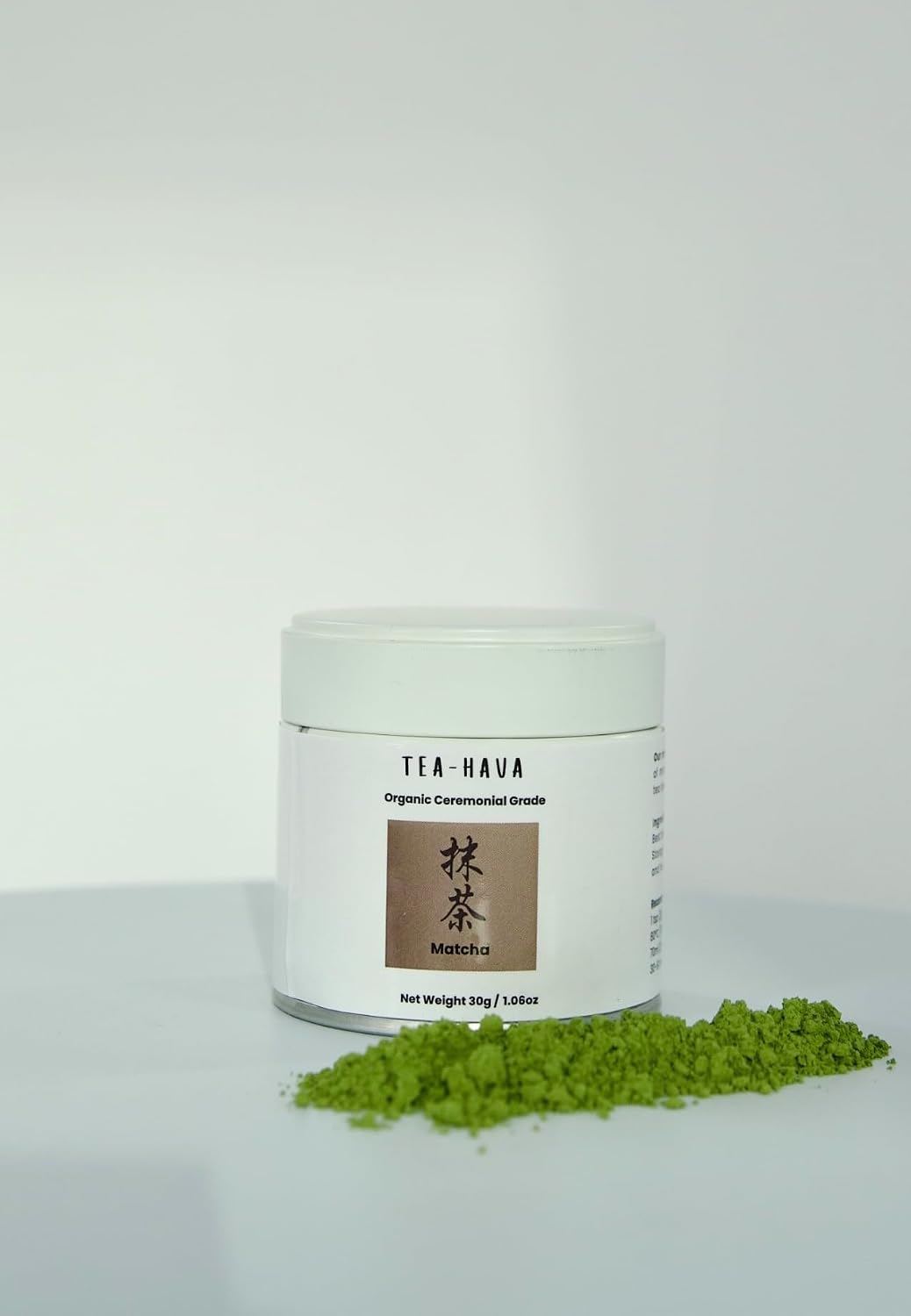 TEA-HAVA: CERTIFIED JAPANESE ORGANIC Matcha Superior Ceremonial Blend – Authentic Japanese First Harvest Ceremonial Grade AA (100% Organic) Matcha Green Tea Powder from Uji, Kyoto (30g / 1.06 oz)