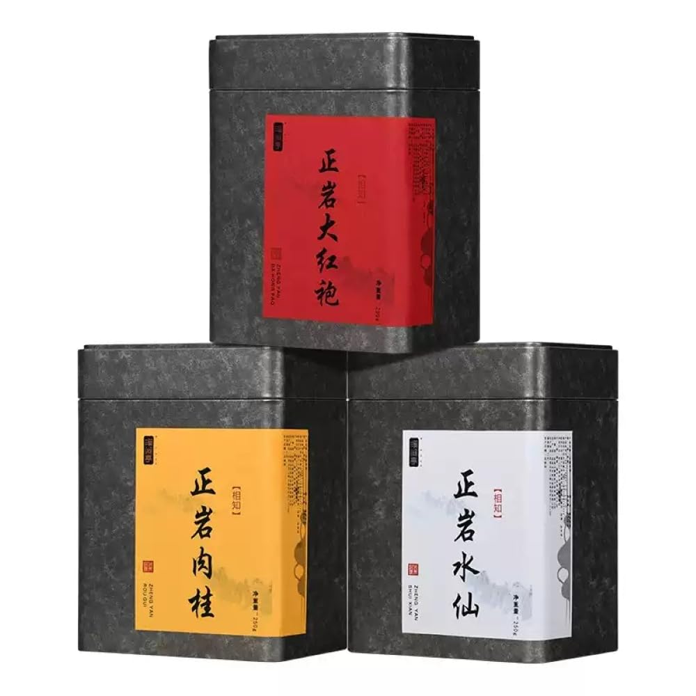 Wuyi rock tea 武夷岩茶,大红袍茶叶、马头岩肉桂；武夷山水仙茶，礼盒装，250g*3