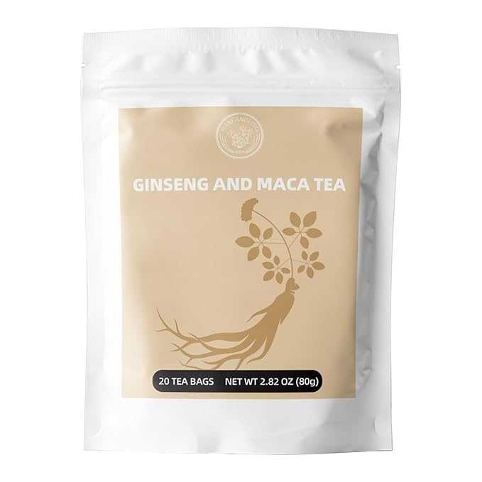 Hanfangling Ginseng Maca Tea, Natural and Health, Caffeine-Free Herbal Tea,20 Tea Bags,2.82oz
