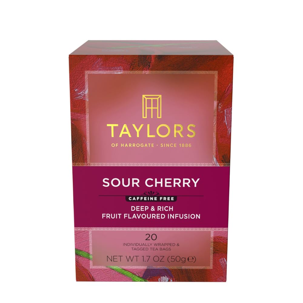 Taylors of Harrogate Sour Cherry Herbal Tea Bags