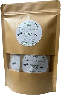 SanosTea New Improved Organic Lemongrass Premium Herbal tea, flavorful, refreshing, stress relief, caffiene free tea