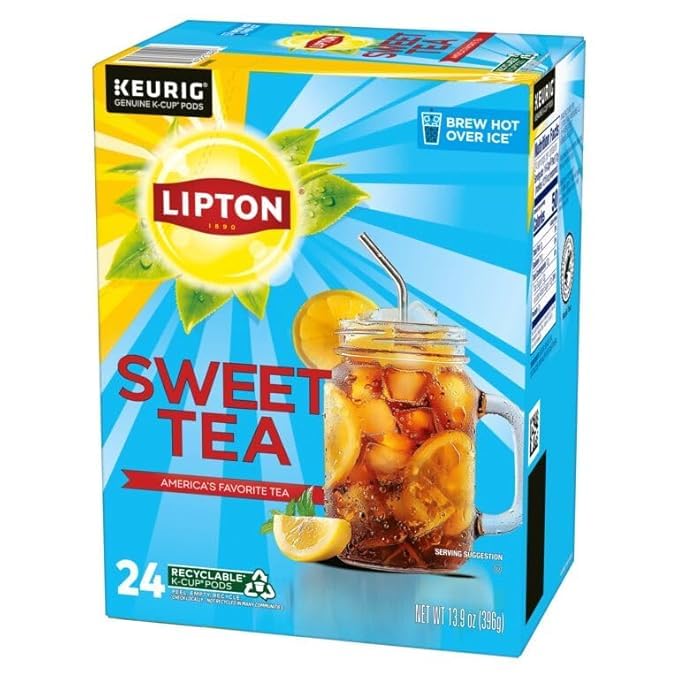 Lipton Southern Sweet Black Tea K-Cup Pods, 24 Count for Keurig
