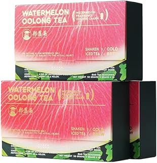 Cold Brew Watermelon Oolong Tea Bags, 3-Pack (30 Tea Bags) | Brews in Cold Water in Minutes | Naturally Flavored with Dragon Fruit & Strawberry | No Sugar Added, Refreshing Iced Tea