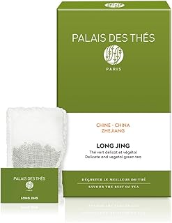 Palais des Thés - Long Jing - Chinese Green Tea - Premium Tea Bags, Serves 20 Cups