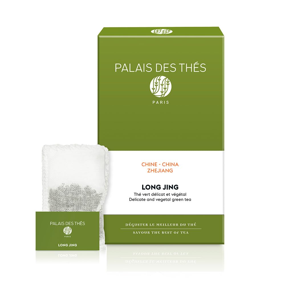 Palais des Thés - Long Jing - Chinese Green Tea - Premium Tea Bags, Serves 20 Cups