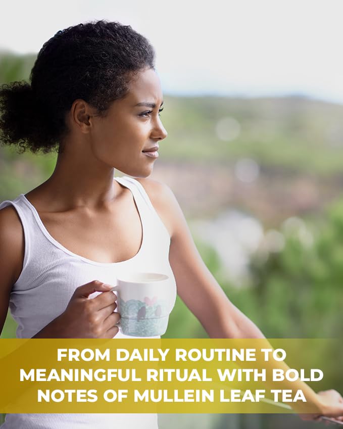 60 Bags Mullein Leaf Tea (Verbáscum L.) - 60 Count 2g Bags Mullen Leaves Mullein Loose Leaf Mulungu Hoja De Gordolobo
