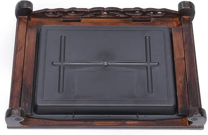 Bamboo Tea Trays for Serving with Drawer Water Storage Drainage Tea Serving Tray Chinese Tea Tray Gongfu for Teahouse Home Office, 15.74"×10.82"×2.75"