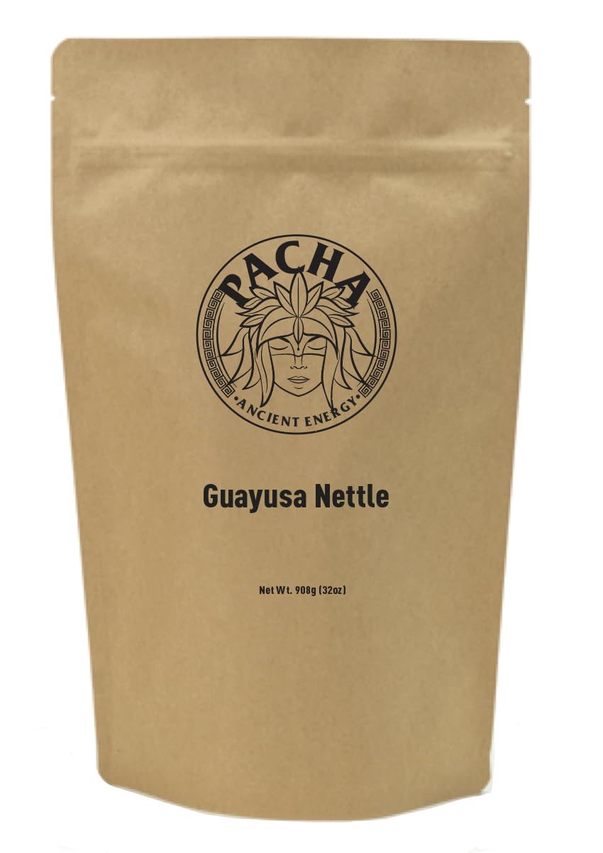 Pacha Ancient Energy Guayusa Tea | Green Guayusa | Traditional Guayusa | Loose leaf | Tea Bags | Energy Tea | l-theanine + caffeine | clean energy drink | Alternative to Yerba Mate, Coffee, and Green Tea (32 oz, Guayusa)