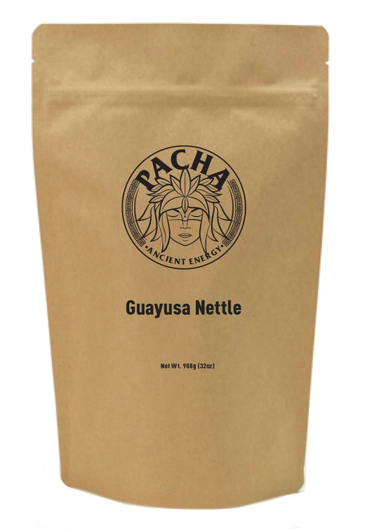 Pacha Ancient Energy Guayusa Tea | Green Guayusa | Traditional Guayusa | Loose leaf | Tea Bags | Energy Tea | l-theanine + caffeine | clean energy drink | Alternative to Yerba Mate, Coffee, and Green Tea (32 oz, Guayusa)