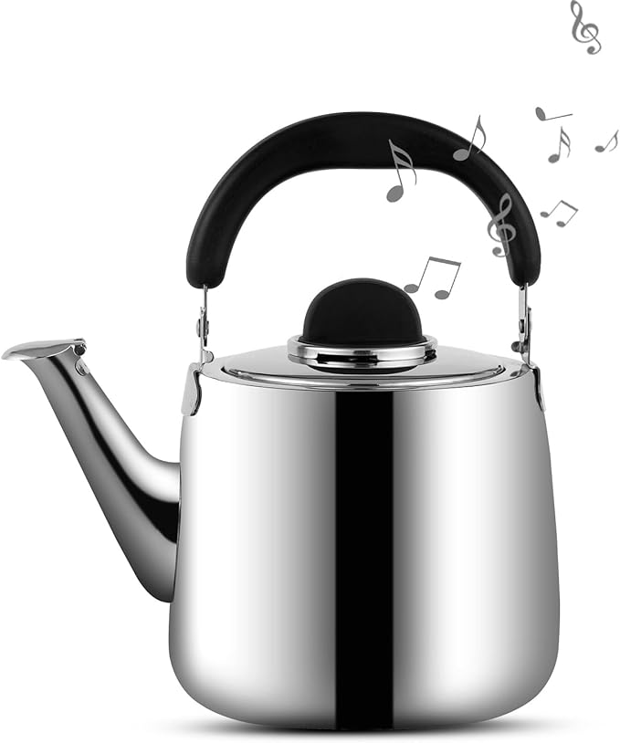 Tea Kettle,Whistling Tea kettle for Stove Top,3 QT Stainless Steel Teapot,Induction Tea Kettle Pot f