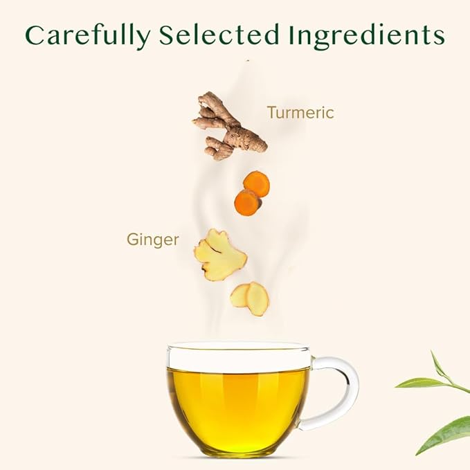 VAHDAM, Turmeric Ginger Herbal Tea (50+ Cups, 3.53oz) Caffeine Free | 100% Pure Herbal Blend - Savory & Spicy | Vacuum Sealed | Direct from Source
