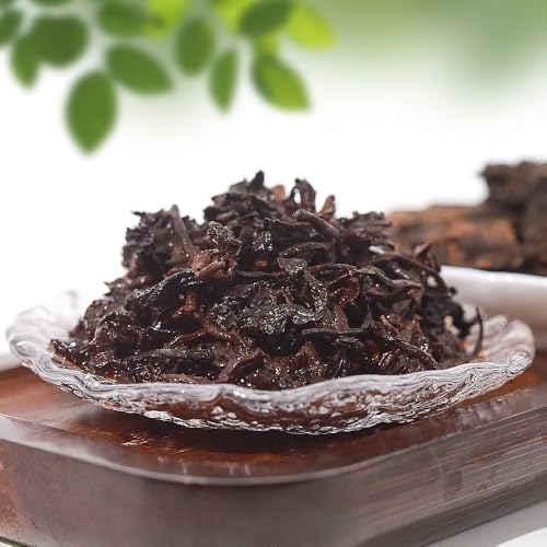 LWXLJMJZC－2013yr Yi Wu Ripe Puerh Tea Cake -150（Cups) Shu Puer Tea - Aged Fermented Cook Pu erh -Black Pu'erh -Yunnan Chinese Pu er Cake - 357g/12.6oz