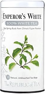 The Republic of Tea - Emperor's 100% White Tea, Zero Calorie, Sugar-Free, Carb-Free, 50 Tea Bag Tin