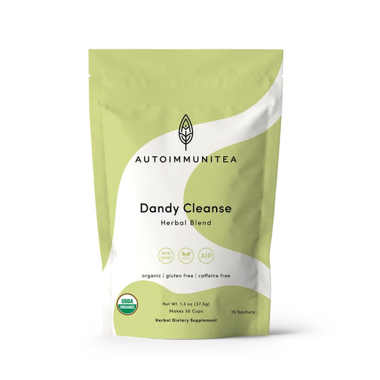 Organic Dandelion Root Tea Loose Leaf Tea Bags – Liver Detox Tea, Liver Cleanse Tea, Dandelion Tea Organic, Liver Tea, Ginger, Rooibos, Turmeric, Caffeine Free AIP Paleo Cleansing Herbal Blend, 15 Count