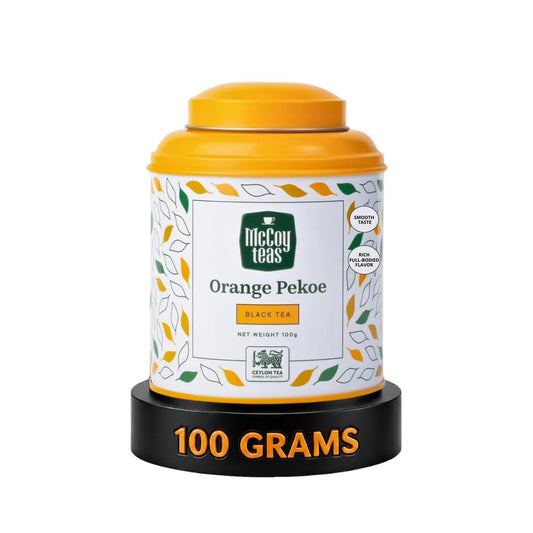McCoy Teas Orange Pekoe Black Tea Loose Leaf – Caffeine-Free – 100g (3.5oz)