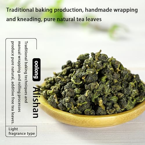 Alishan Oolong Tea Loose Leaf Oolong High Mountain Tea Taiwan Gaoshan Ulong Tea Chinese Fragrant and Sweet 阿里山 台湾茶 阿里山高山乌龙茶 5.3oz/150g