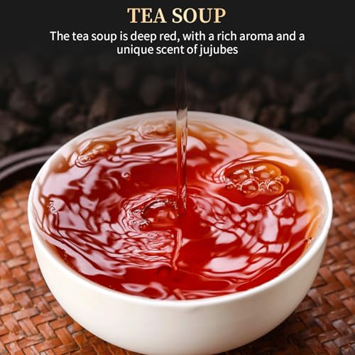 XIXICHA Pu-erh Tea Brick Produced in 2020 Aged Ripe Pu 'er Ancient tree Pu 'er tea Produced in Menghai，Yunnan 500g/17.64oz（250g*2）The aroma of jujubes Additive-free Chinese tea（400 cups）普洱熟茶 73枣香厚砖 云南勐海普洱茶砖