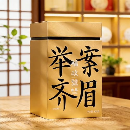 Pu-Erh Tea, 2015 Aged Pu-Erh Tea Brick Gift Box, Organic Ripe Fermented Dark Puer, 50g x 8 Individually Boxed, Chinese Compressed Puerh, Premium Holiday Present
