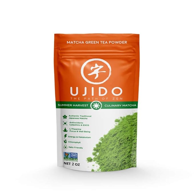 Ujido Summer Harvest Culinary Matcha, 2 oz., 46 Servings – Culinary Grade Japanese Matcha Powder – Gluten Free & Keto Friendly – Smooth, Mellow Flavor – for Teas, Lattes, Cooking, & Baking