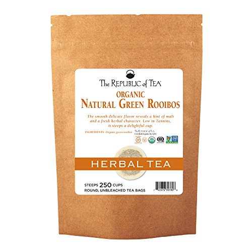 The Republic of Tea — Organic South African Green Rooibos SuperHerb Tea Tin, 36 Herbal Tea Bags, Naturally Caffeine-Free Herbs of Origin