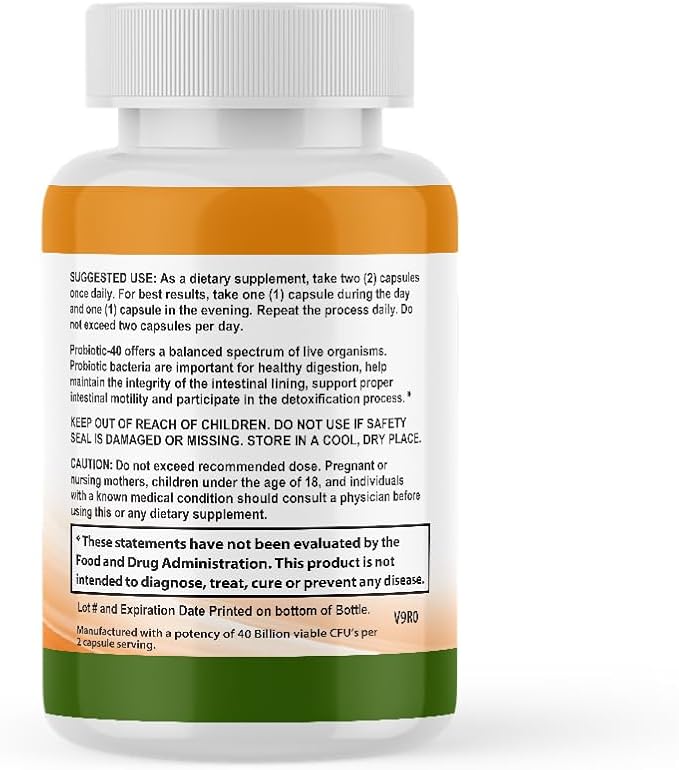 Digestive Support Tea & Probiotic Supplement (40 Billion CFU, 60 Capsules) | Herbal Tea and Probiotic Duo for Digestive Comfort & Gut Health