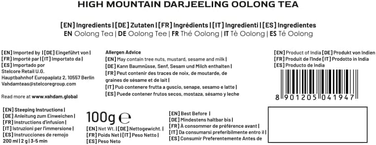 VAHDAM, High Mountain Oolong Tea Leaves From Himalayas (50+ Cups, 3.53oz) Strong & Robust Oolong Tea | High Elevation Grown | Vacuum Sealed | Brew Hot, Iced, Kombucha Tea | Loose Leaf Tea