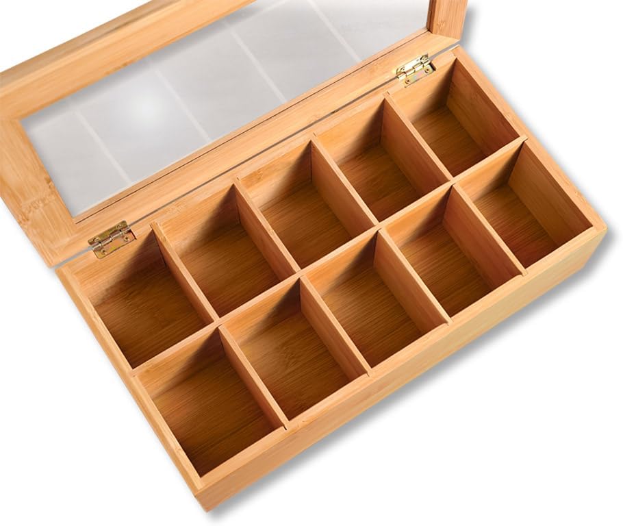 Kesper 5890113 Tea Box 36 x 20 x 9 cm, Bamboo, Brown