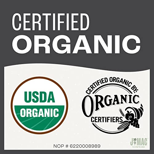J Mac Botanicals Organic Yerba Mate Loose Leaf Tea, Unsmoked Natural Energy Herbal Tea, High Caffeine Coffee Alternative, Pure Leaf from Brazil, 1 lb