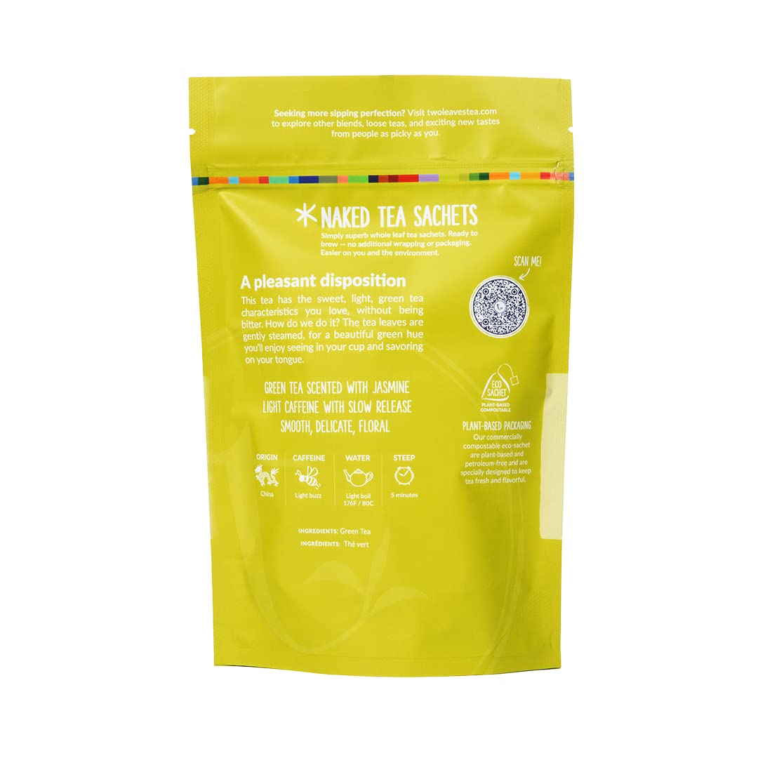 Two Leaves and a Bud Organic Tamayokucha Green Tea Bags, Whole Leaf Green Tea in Compostable Sachets, Japanese Green Tea, Light Flavor, 50 Count (Pack of 1)