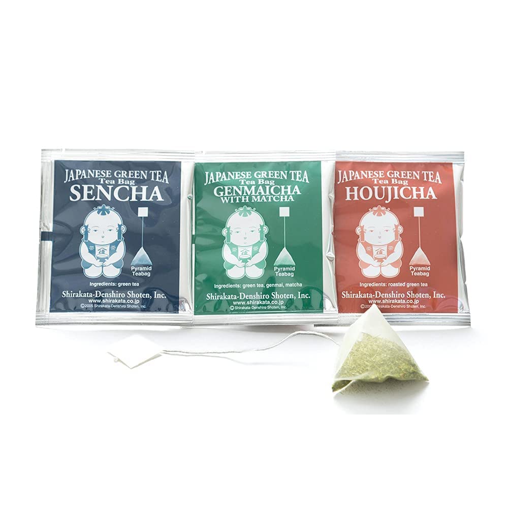 [Den's Tea] Pyramid Teabags, Authentic Japanese Sencha, Pack of 16 (Sencha)
