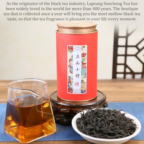 CHADUO Lapsang Souchong Tea Loose Leaf Premium ZhengShanXiaoZhong Black Tea Leaves From Fujian Wuyi Mountain 5.29/150g No Smoked Natural Floral And Fruity Aroma 正山小种 红茶