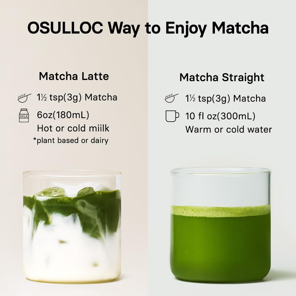 OSULLOC Volcanic Isle Premium Korean Matcha Powder, 60 g | Organic Korean matcha from Jeju’s volcanic soil, crafted for lattes, baking, smoothies, and smooth everyday tea rituals