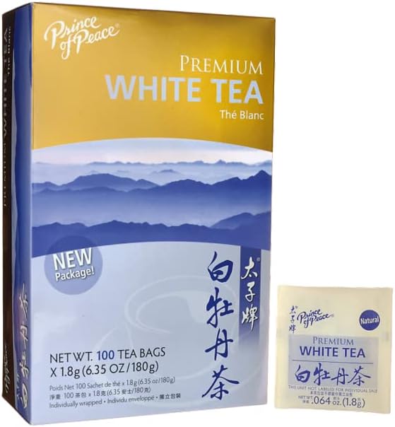 Prince of Peace Organic White Tea - 100 Tea Bags, 2 pack