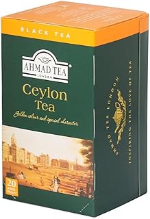 Ahmad Tea Black Tea, Ceylon Teabags, 20 ct (Pack of 1) - Caffeinated & Sugar-Free
