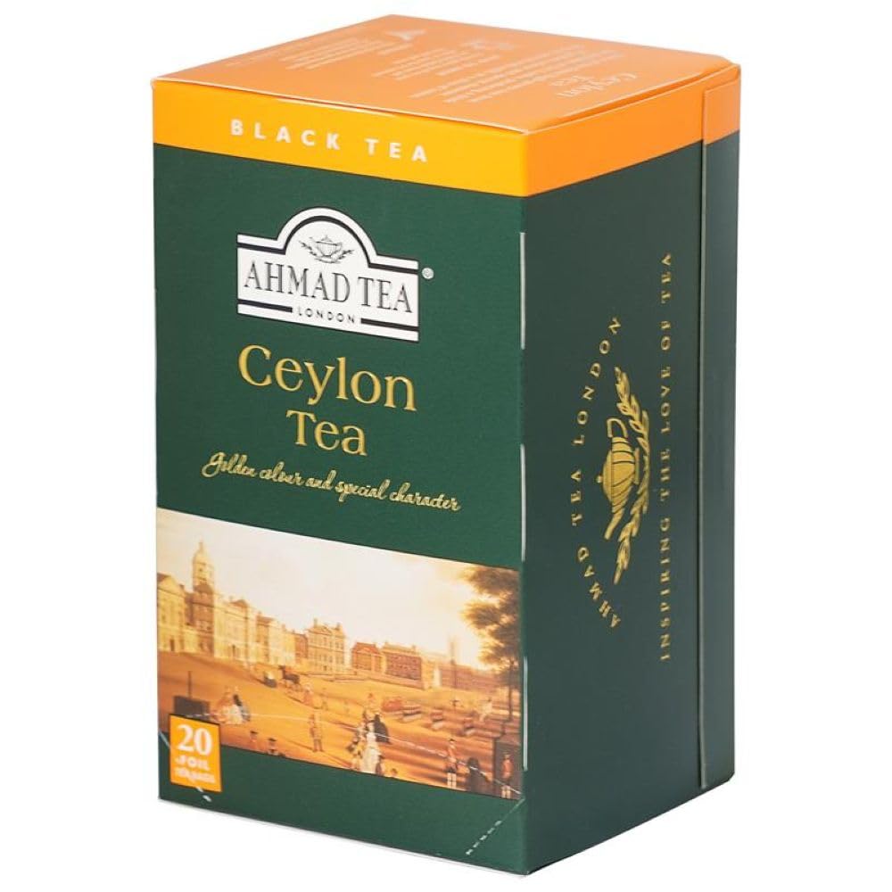 Ahmad Tea Black Tea, Ceylon Teabags, 20 ct - Caffeinated & Sugar-Free