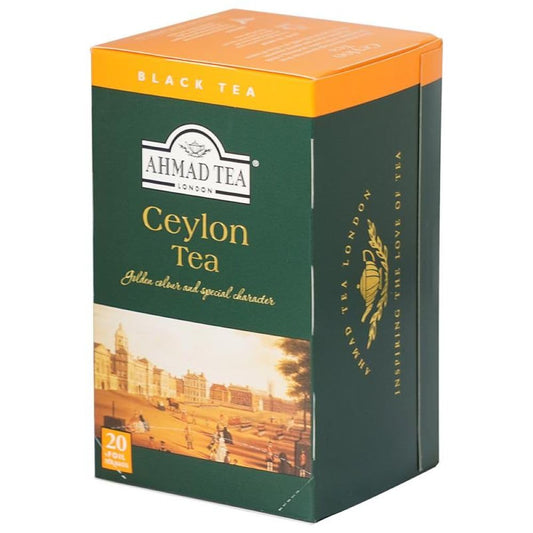 Ahmad Tea Black Tea, Ceylon Teabags, 20 ct - Caffeinated & Sugar-Free