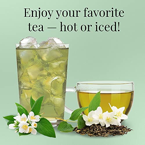The Republic of Tea Jasmine Jazz Green Full-Leaf Loose Tea 3.0 oz Tin | Steeps 50 Cups | Caffeinated