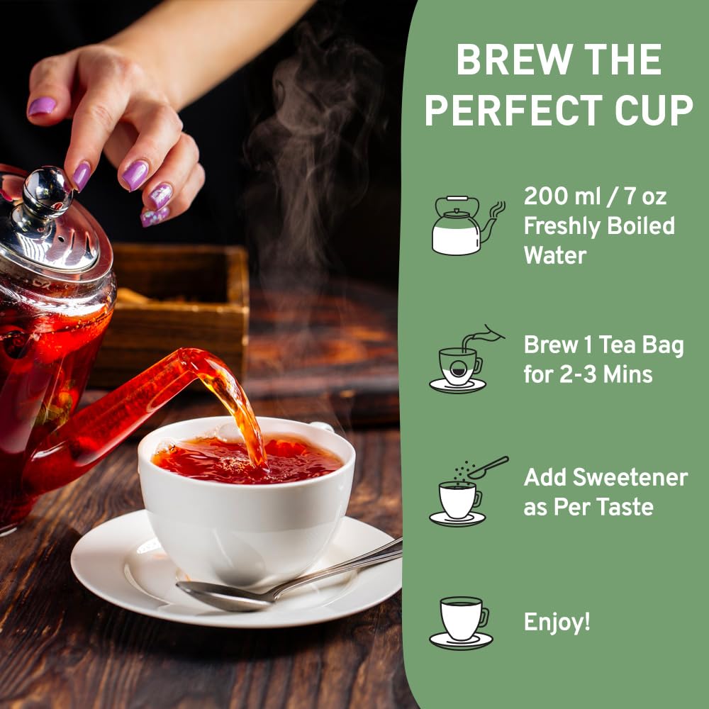 HANDPICK, Irish Breakfast Black Tea Bags (100 Count) Gluten-Free, Non-GMO | Strong, Robust & Bold Flavor | Round Eco-Conscious Tea Bags