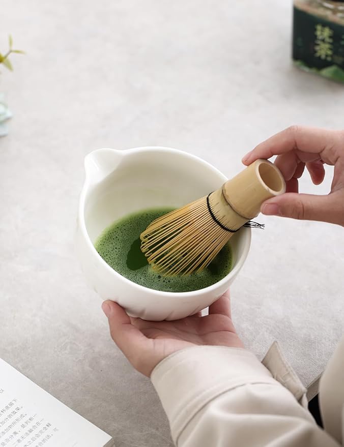 Tang PIN Matcha Set - Match Bowl and Whisk,15 OZ, Matcha Scoop, Matcha Whisk Stand (Chasen Holder)