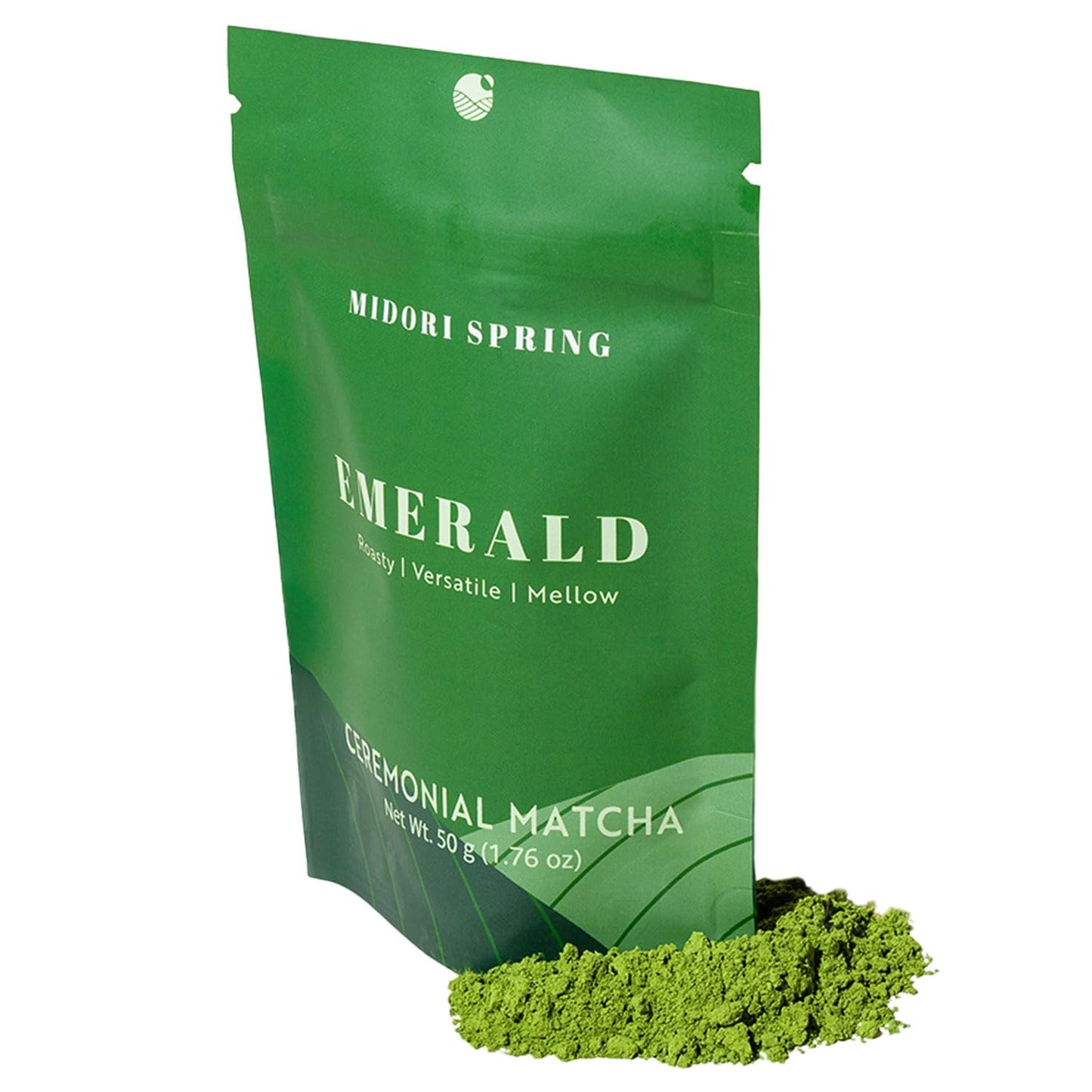 Midori Spring Emerald - Organic Ceremonial Matcha - Authentic Japanese, Organic, Kosher, Vegan 50g Bag