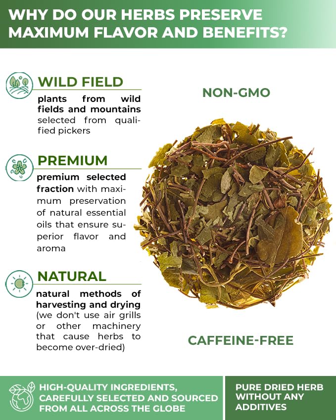 1.8 oz. Dried Cut Sidebells Wintergreen Herb Tea (Orthilia Secunda) - 50 g One-Sided Wintergreen Herbal Tea Orthilia
